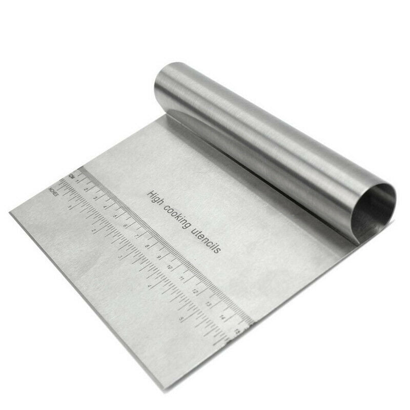 Metal Cake Scraper Pizza Dough Pastry Cutter Panel Scale Baking Tool Kitc.l8