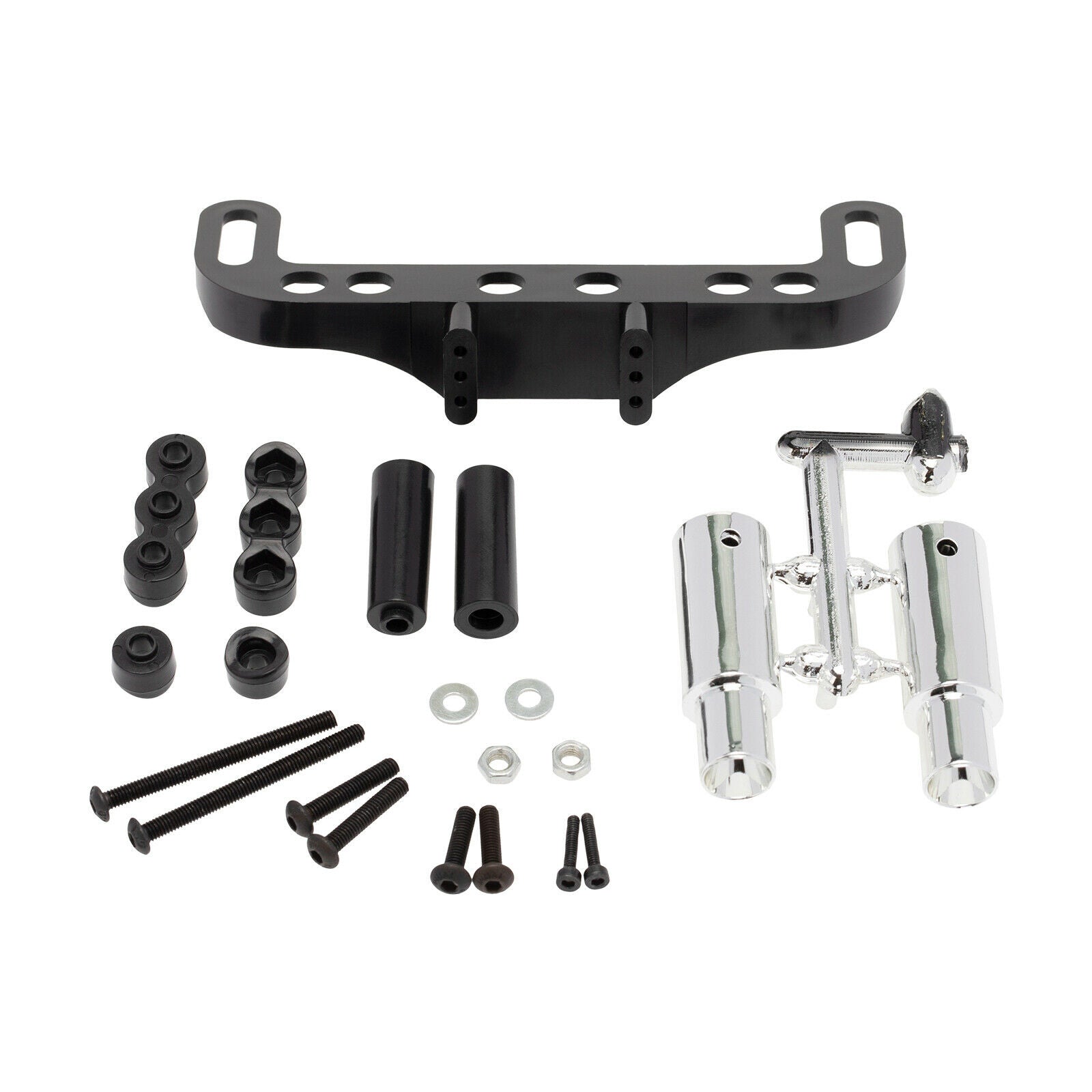 Stable Exhaust Pipe Replacement with License Plate Frame for 1:10 RC Car