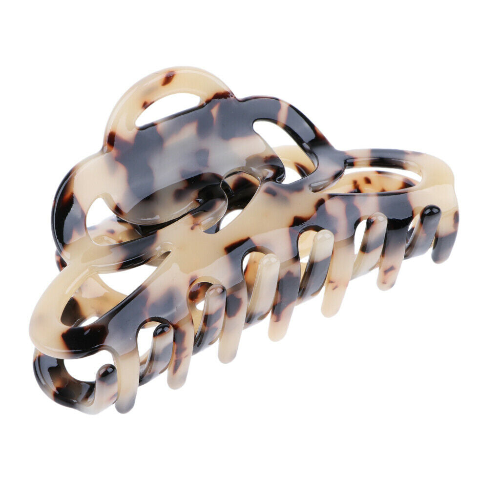 2Pcs Women's Acrylic Hair Claw Clips Barrette Grips Clamp Hair Accessories