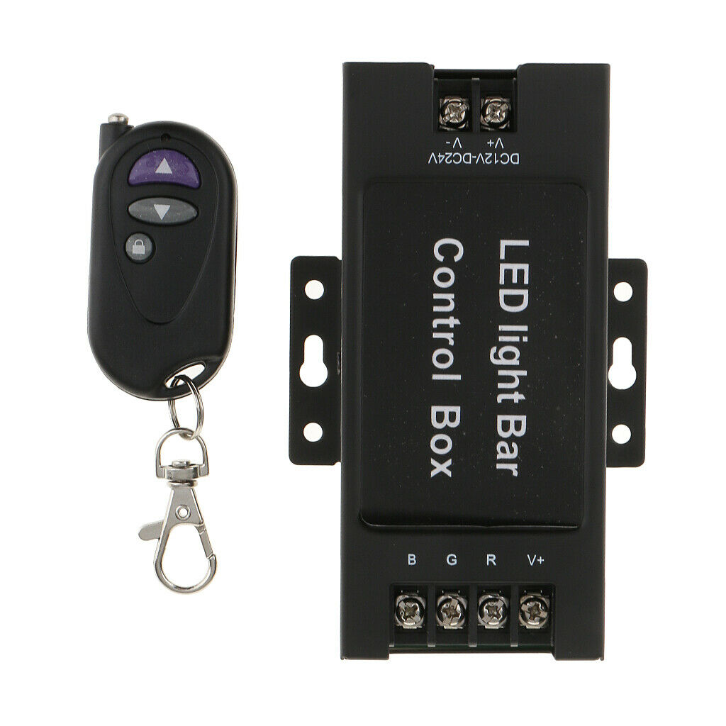 24V Car LED Light Bar Strobe Flash Controller Box w/ Wireless Remote Black