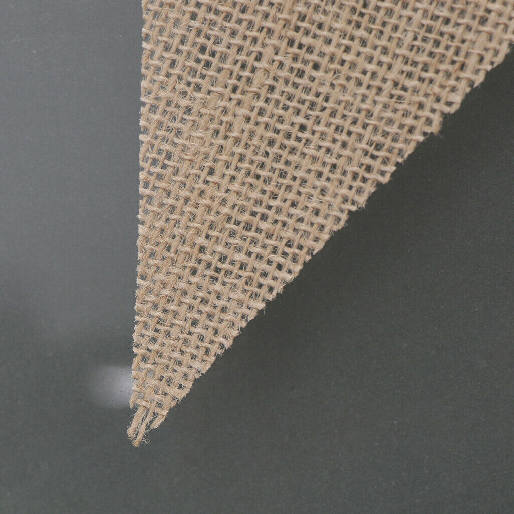 3 Meter Burlap Banner Bunting Pennants 6.5'' x 5.1''