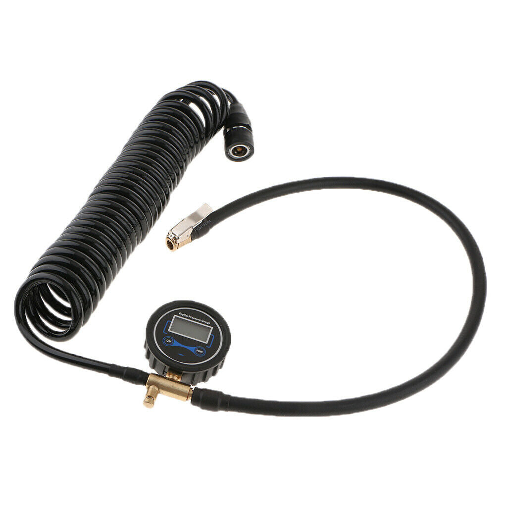 Universal Car Motorcycle Wheel Tire Pressure Inflator Tester Gauge with Pipe