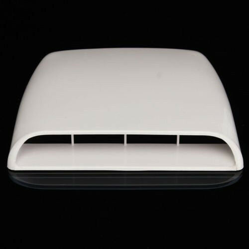 Auto Car Decorative Air Flow Intake Scoop Turbo Bonnet Vent Hood Cover White New