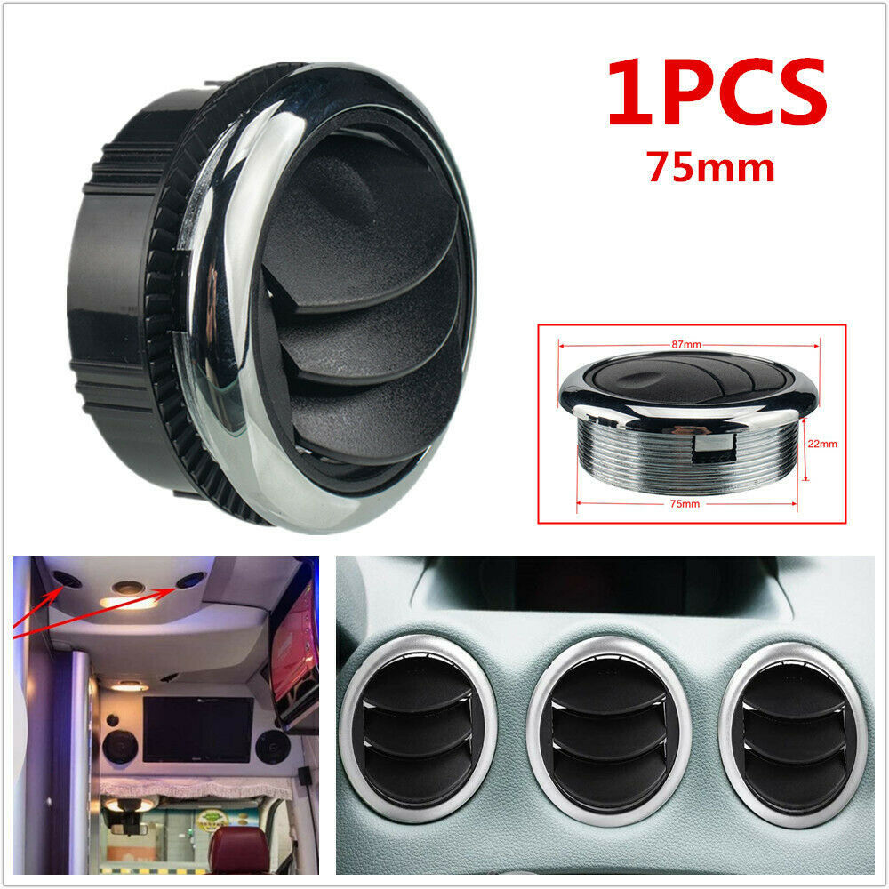 Knob Style 75mm Dia. Round A/C Air Conditioning Outlet Vent for RV Bus Car Boat