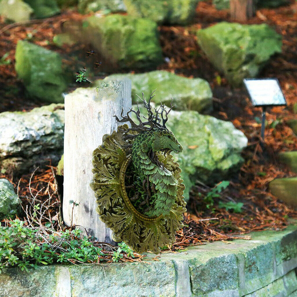 Dragon Wall Sculpture Decor Plaque for Home Indoor Patio Tree Ornaments