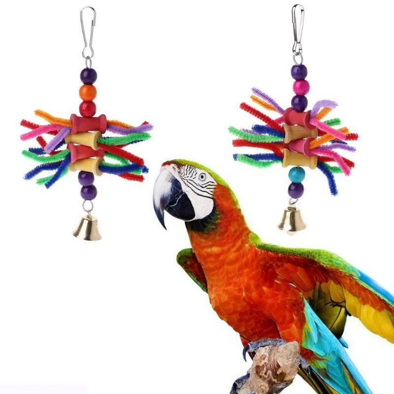 Parrot Chew Toys Multicolor Bird Parrot Bite String Toys Swing Cage Accessories