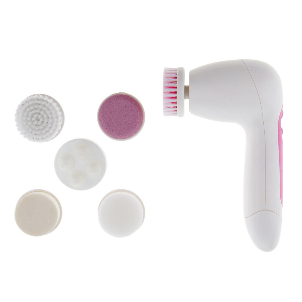 Facial Cleansing Brush, 6-in-1 Waterproof Electric Exfoliating Facial Brush Set