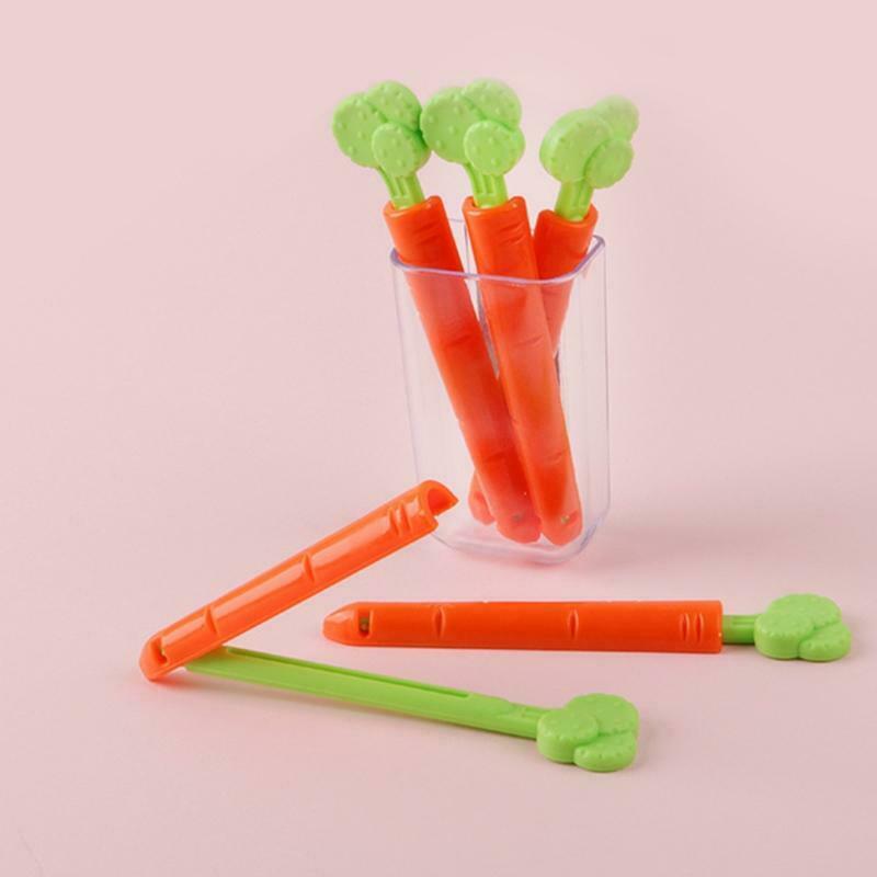 5 Pcs Carrot Shape Food Snacks Sealing Clip Magnet Storage Food Snack Seal Tools