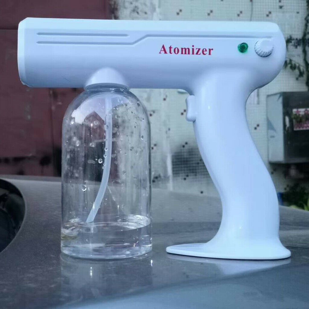 800ml Portable Electric Nano Sanitizer Sprayer Cordless Blue Light Indoor Home