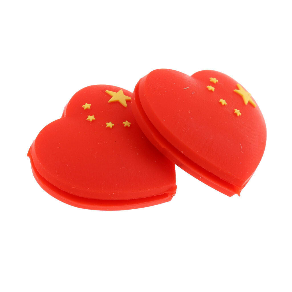 2 Pieces Tennis Racquet Shock Absorbers - Red Heart