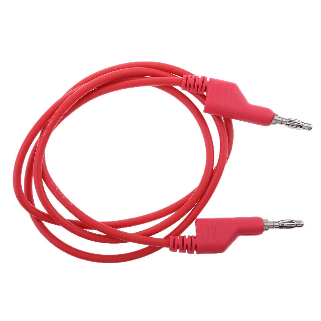 4mm Stackable Banana Plug Wire Silicone Test Cable Lead Red