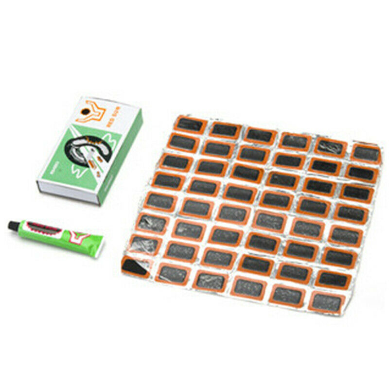 48PCS Square Rubber Bicycle Tire Patch Cycle Repair Tools  Puncture Repair TFCA