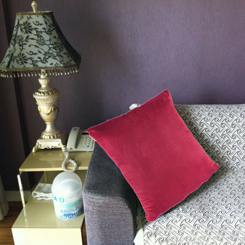 Burgundy Pillowcase Pillow Cover Bedding Car Office Home Ornaments 50x50cm