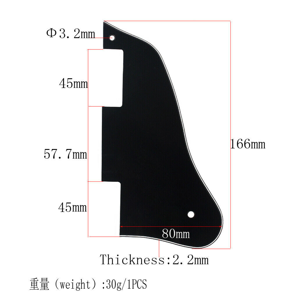 3-ply Pickguard Scratch Plate for  ES-335 Guitar Accessories Black