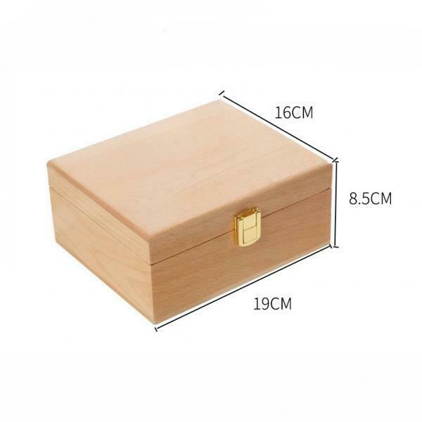 DIY Plain Unfinished Box Wooden Jewelry Box Storage Organzier Treasure Case Box