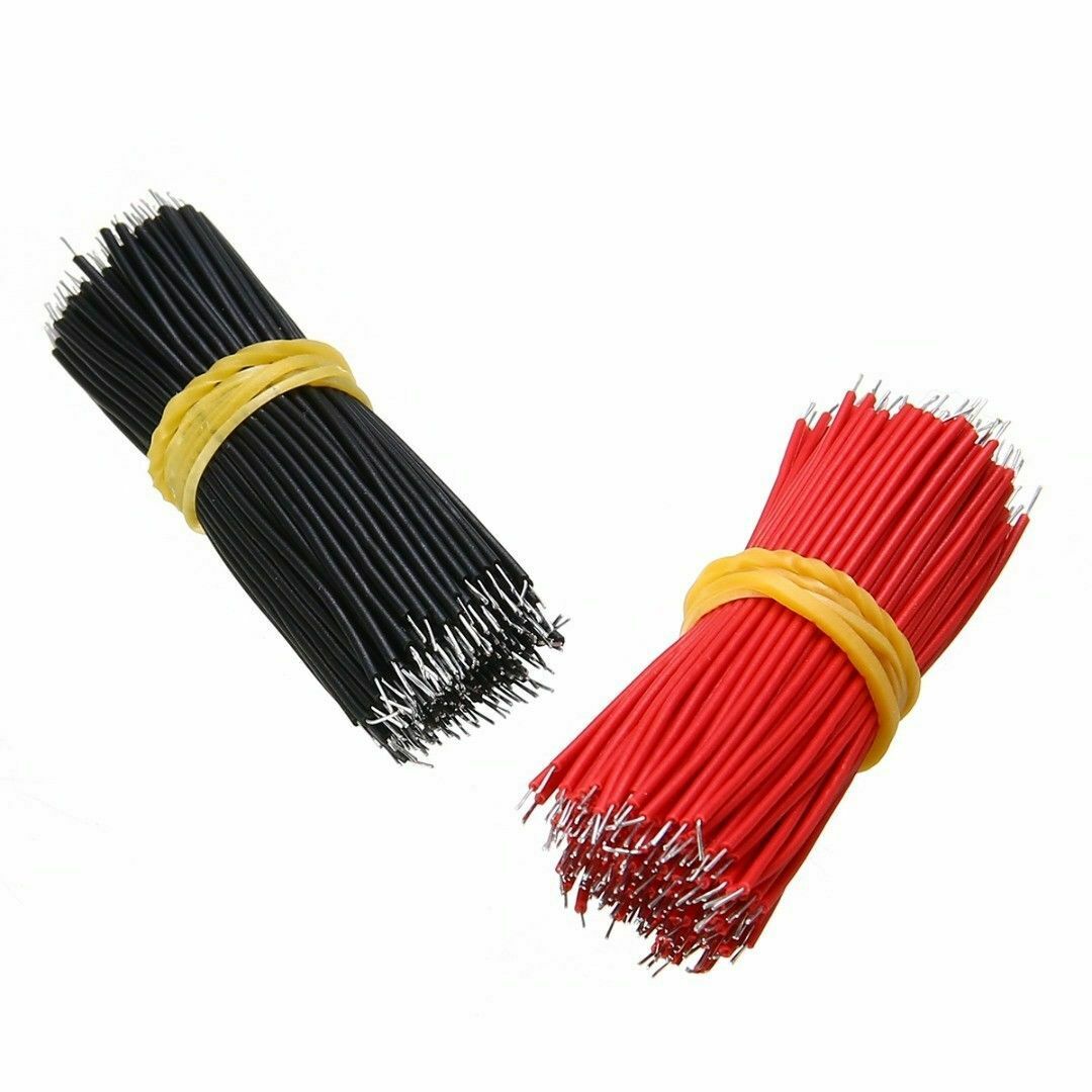 400pcs Black Red Kit Breadboard Cable Wires Set Tinned 6cm