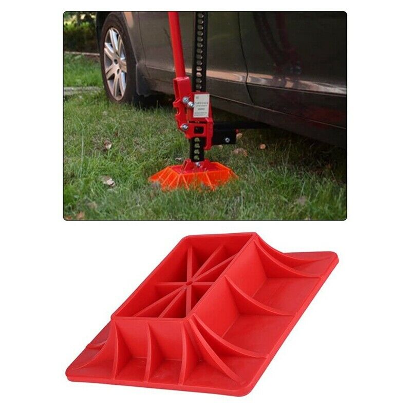 Red Modified Reinforced Jack Off-Road Base Lifting Jack Surface Pad to AlleviaX9
