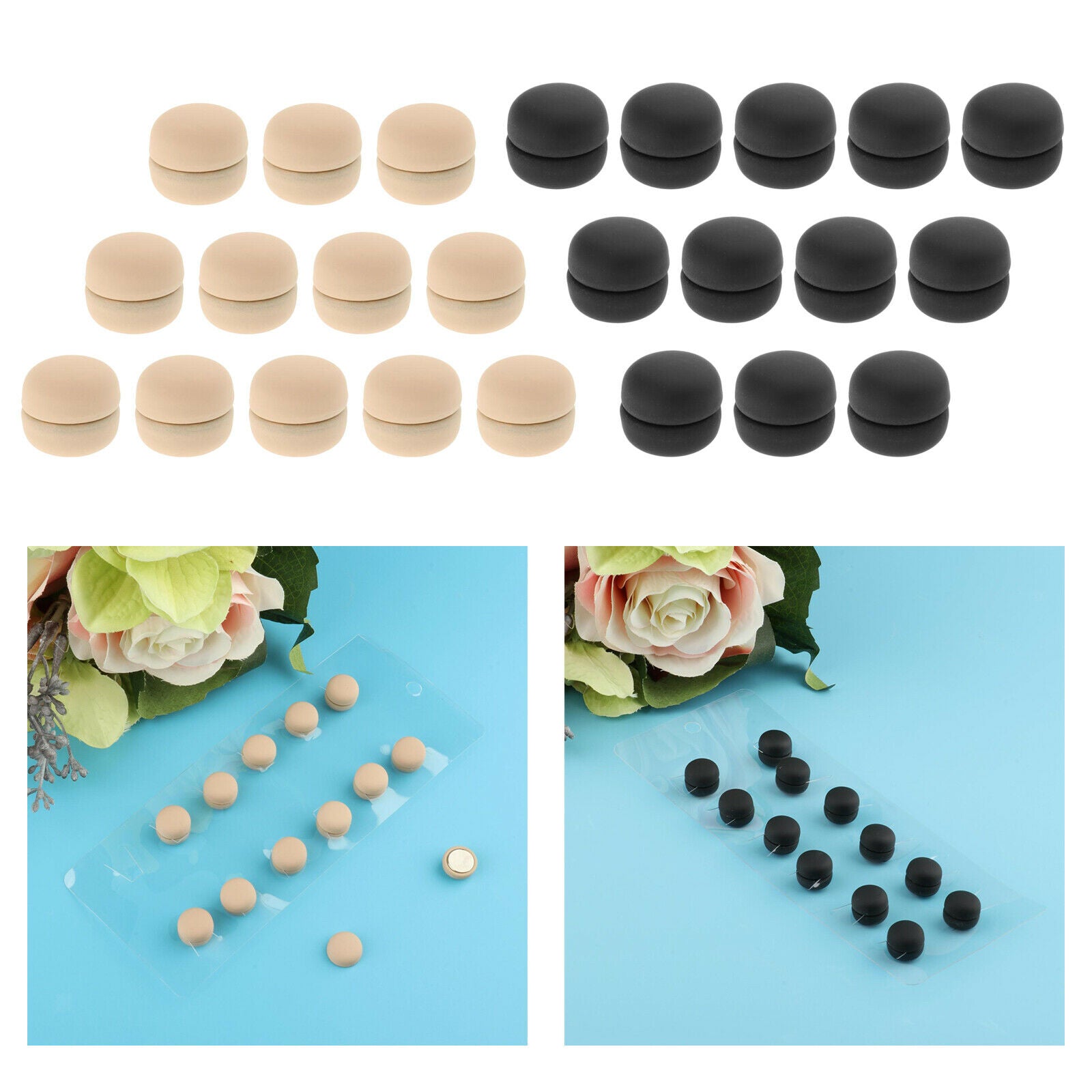 24pcs Lady Metal Magnetic Hijab Brooches Pin Kit Muslim Headwear Decoration