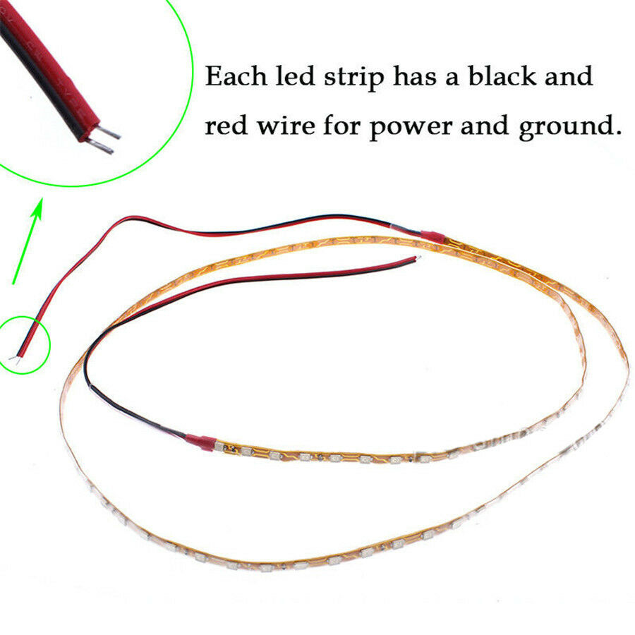 4Pcs Pink Purple LED Strip Under Car Underglow Underbody System Neon Light Kit