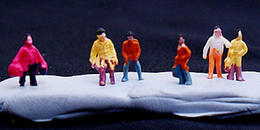 100 Pack 1:200 Painted Woman Man Body Miniatures Train Park Diorama Z Scale