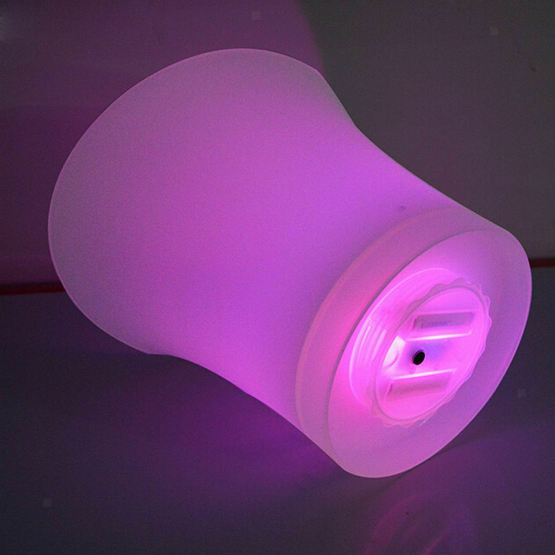 Round 5L LED Luminous Ice Bucket Ice Holder Wine Beer Cooler Bar Accessories