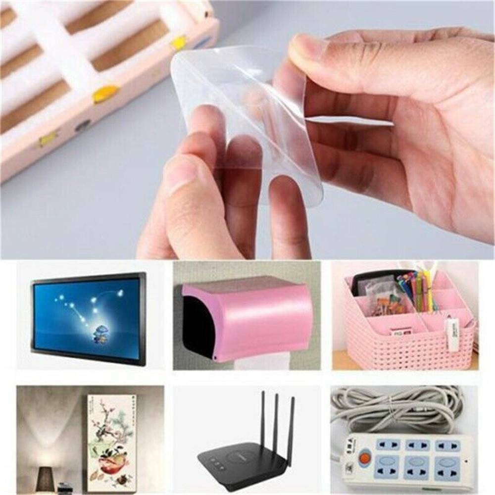 5 Pairs/Set Double-sided Adhesive Transparent Wall Hooks Kits US