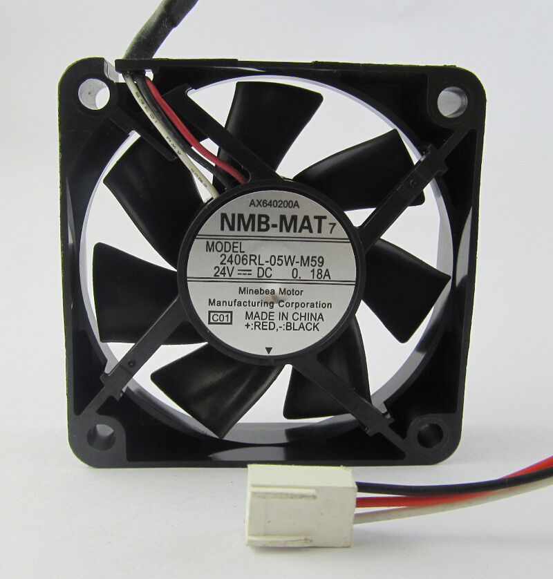 5pcs NMB 2406RL-05W-M59 60x60x15mm 6015 24V 0.18A DC BRUSHLESS Fan 3-pin