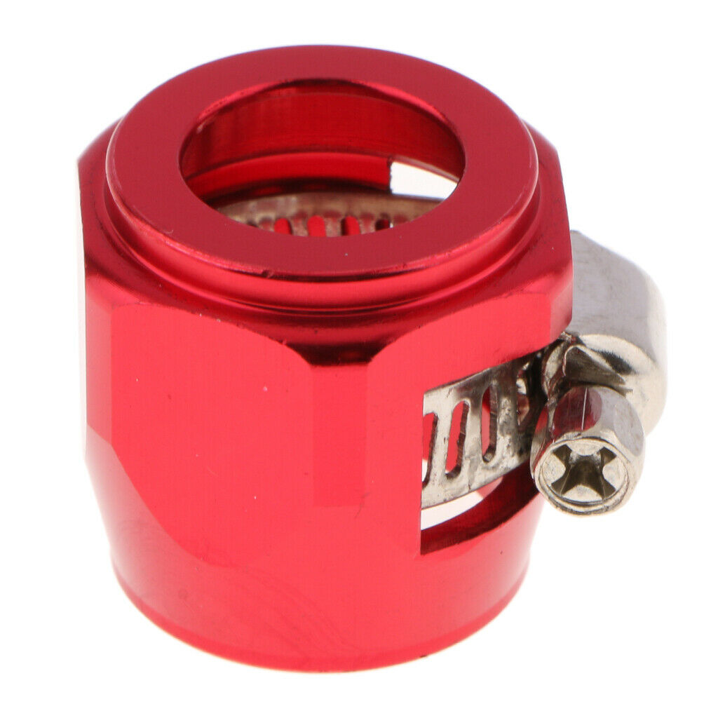 6PCS 10AN Hose Finisher Clamp, Fuel Line Hose End Fitting for Fuel Oil Air Line,