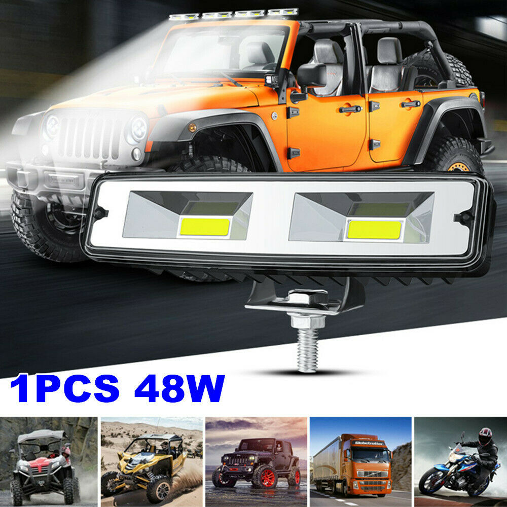1PCS 48W Car LED Work Light Flood Spot Beam Offroad Boat SUV Driving Fog Lamp