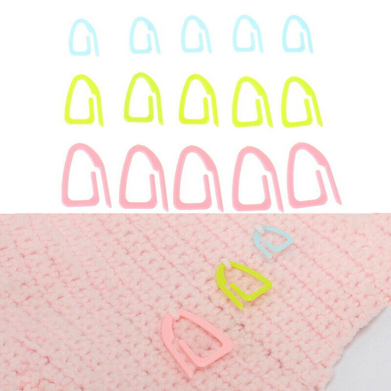 15pcs Silicone Stitch Markers Knitting Holder DIY Weave Tools Locking Sti bnH Qx