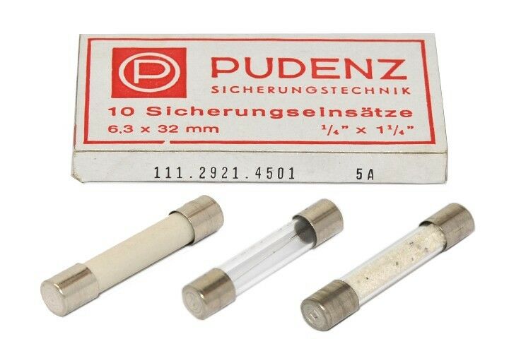 1pcs - PUDENZ (T) 8A 6.3x32mm Ceramic Fuse - For Audio
