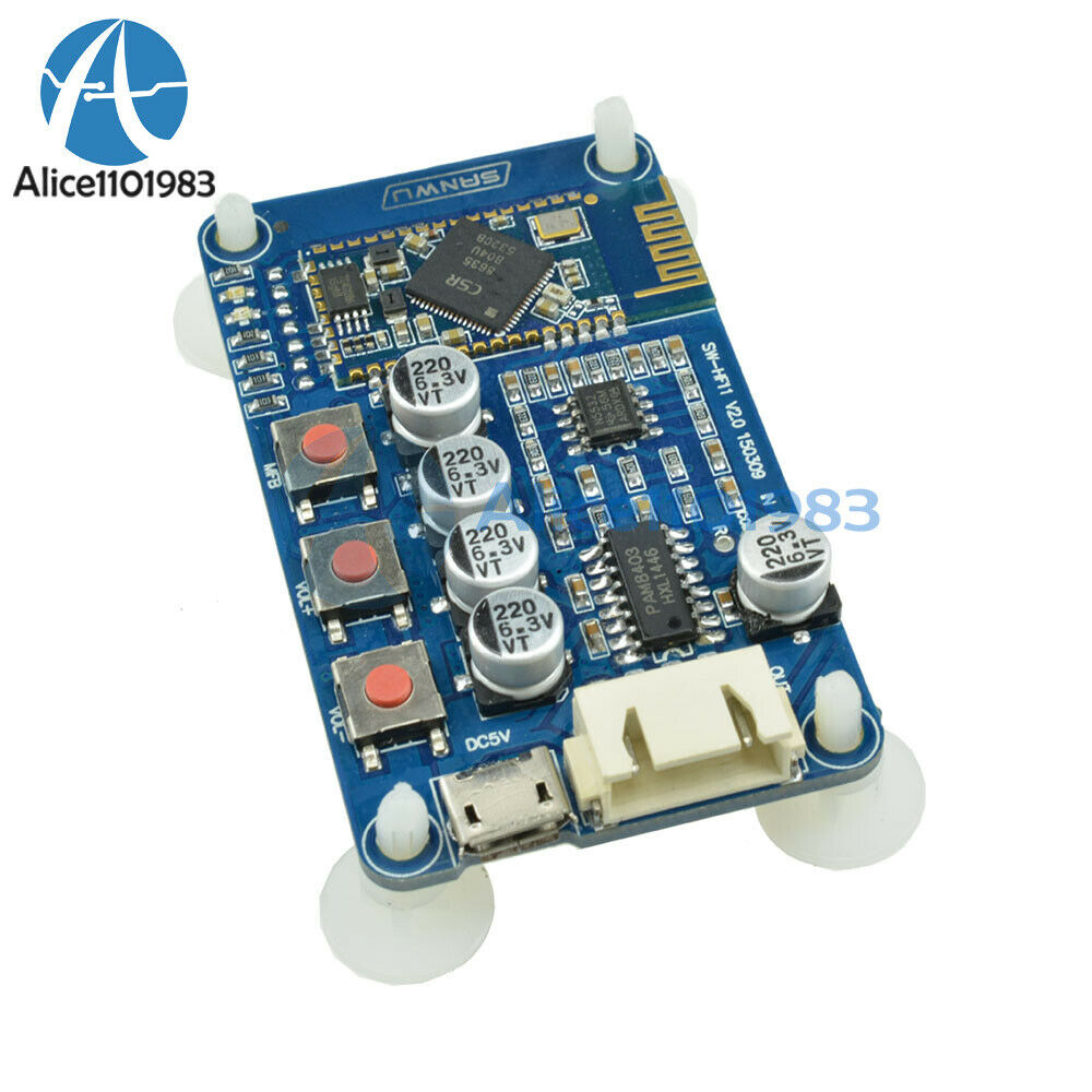 Bluetooth V4.0 Receiver Board Stereo Digital Audio Amplifier USB CSR8635 AL