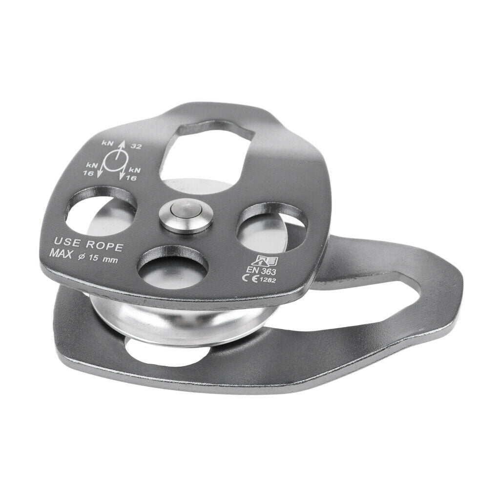 32KN Climbing Pulley Single Sheave w/ Swing Plate Rigging Arborist