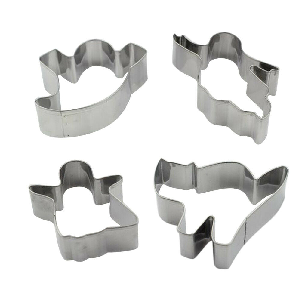 4pcs Cookie Cake Cutter Mold Biscuit Baking Mould for Halloween