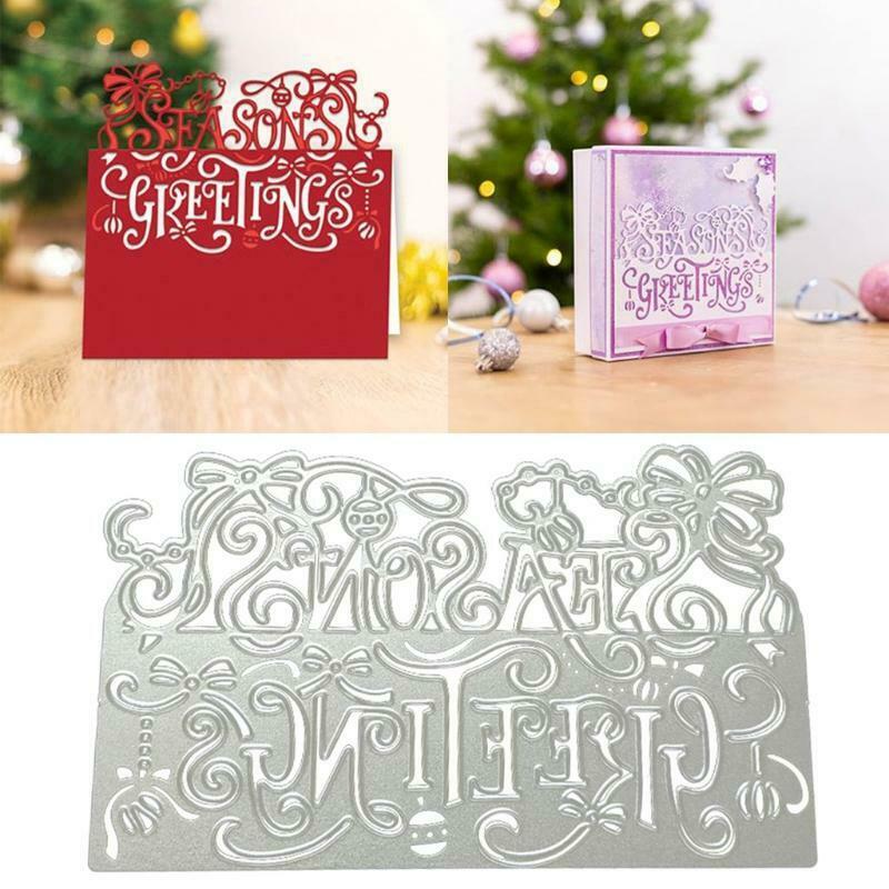 Season Greeting Metal Cutting Dies Stencil DIY Scrapbooking Album Paper Card