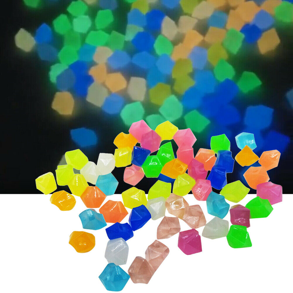 300Pcs Stone Glow Luminous Glowing In The Dark Garden Pebbles Glow Stones Decor