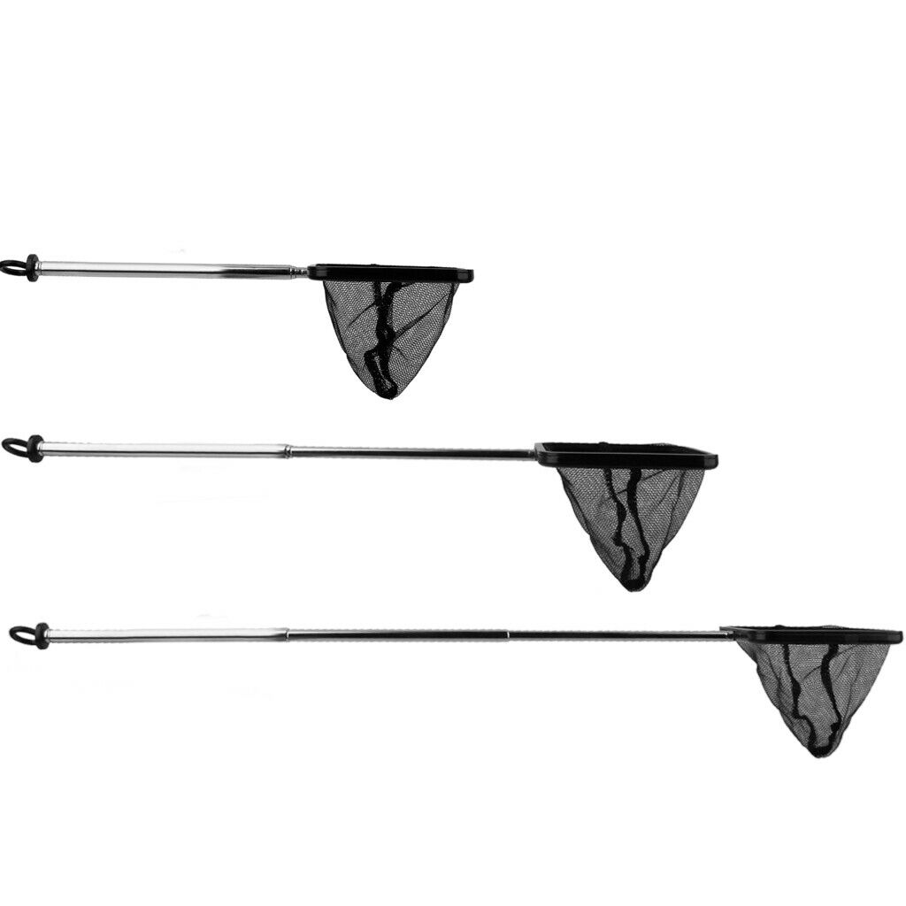 2 x Square Aquarium Shrimp Small Betta Tetra Fish Tank Net W.Retractable Handle