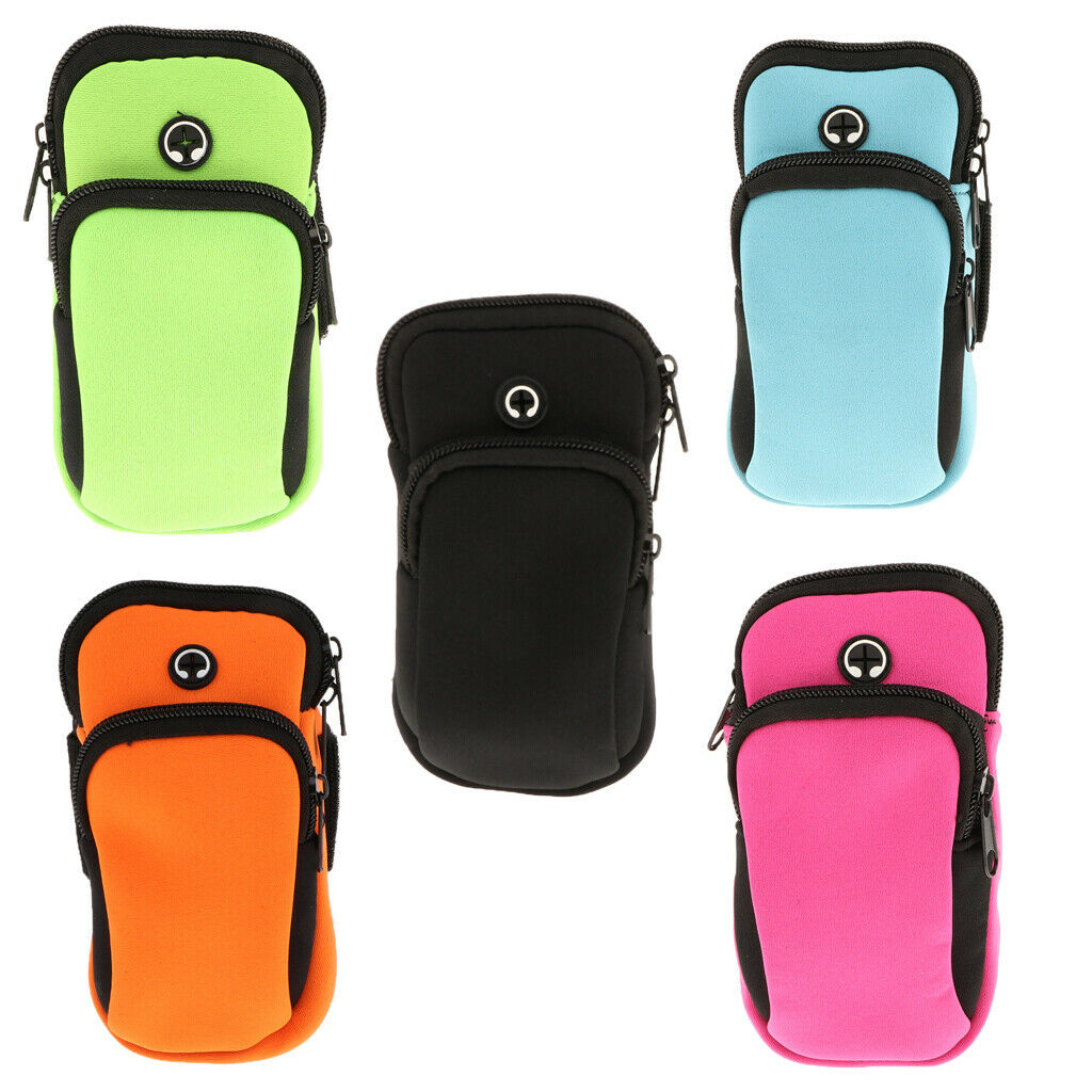 Sport Arm Bag Water Resistant Mobile Phone Holder Gym Waistband Pink