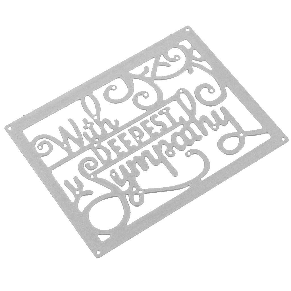 With Deepest Sympathy Cutting Dies Stencils for DIY Embossing Paper Cards