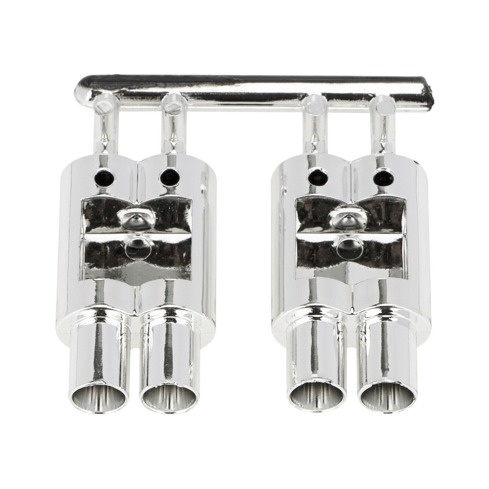 Plastic Dual-Outlet Exhaust Pipe Set for 1/10 RC Car Decoration Accessories