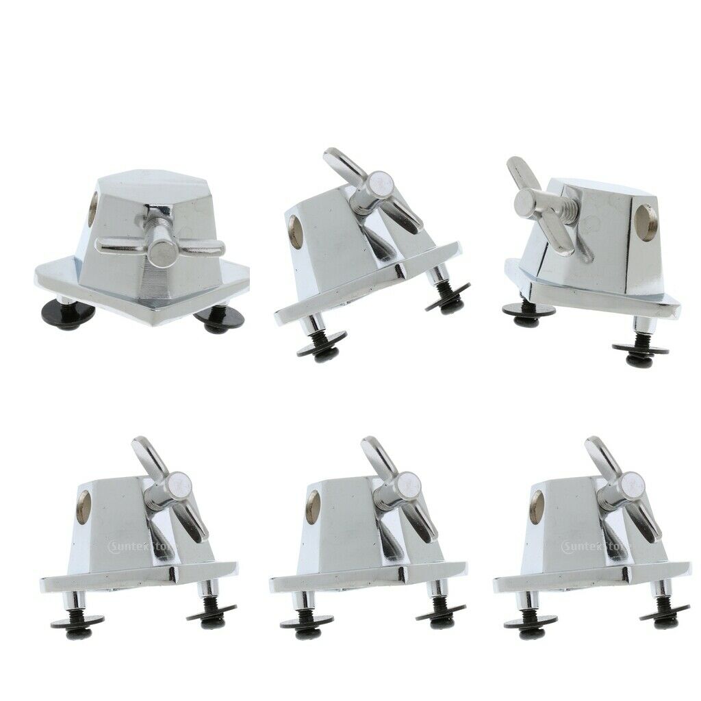 6Pcs Floor Tom Drum Leg Bracket Musical Parts Access Metal 2.76x1.97in