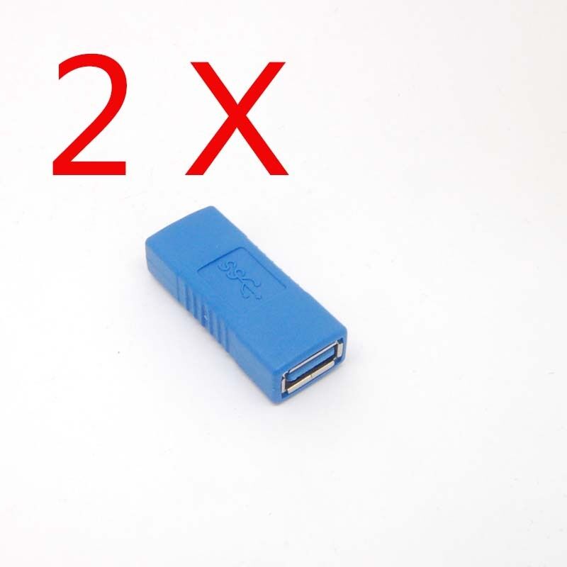 2PCS High Speed USB 3.0 Type A Female To Female Adapter Coupler Converter
