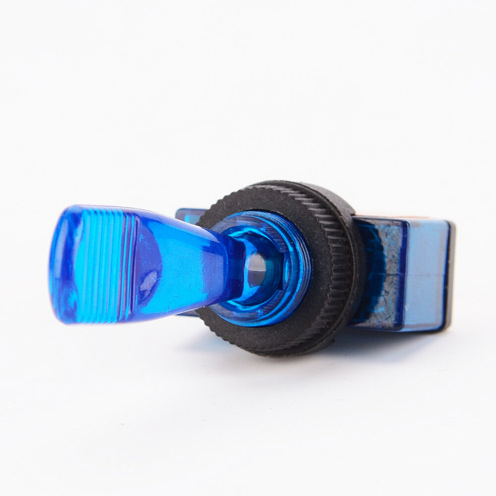 2 Pieces 12V 20A Car 3Pin SPST Toggle Rocker Switch with Red and Blue LED