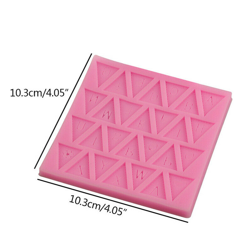 Letters Mold Triangle Alphabet Silicone Fondant Chocolate Cake Baking Mou.l8