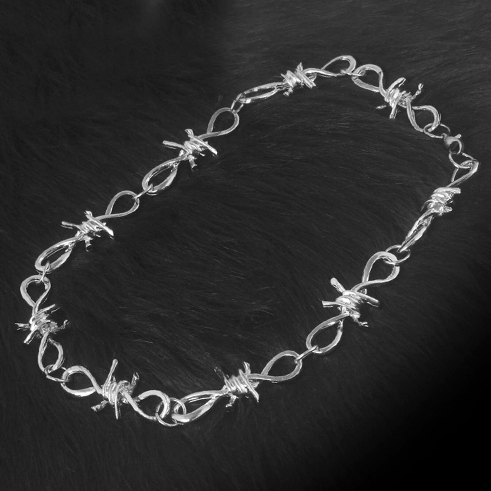 Women Men Thorns Chain Pendant Choker Necklace Hip Hop Jewelry Gift
