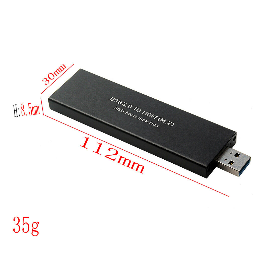 USB3.0 TO M.2 ngff SSD External Enclosure Storage Case Adapter Aluminium