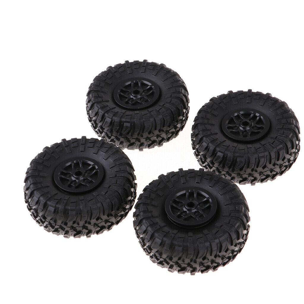 4pcs Rubber Tires Wheel for D90 MN90 MN91 1:10 On-Road  Drifting RC Car