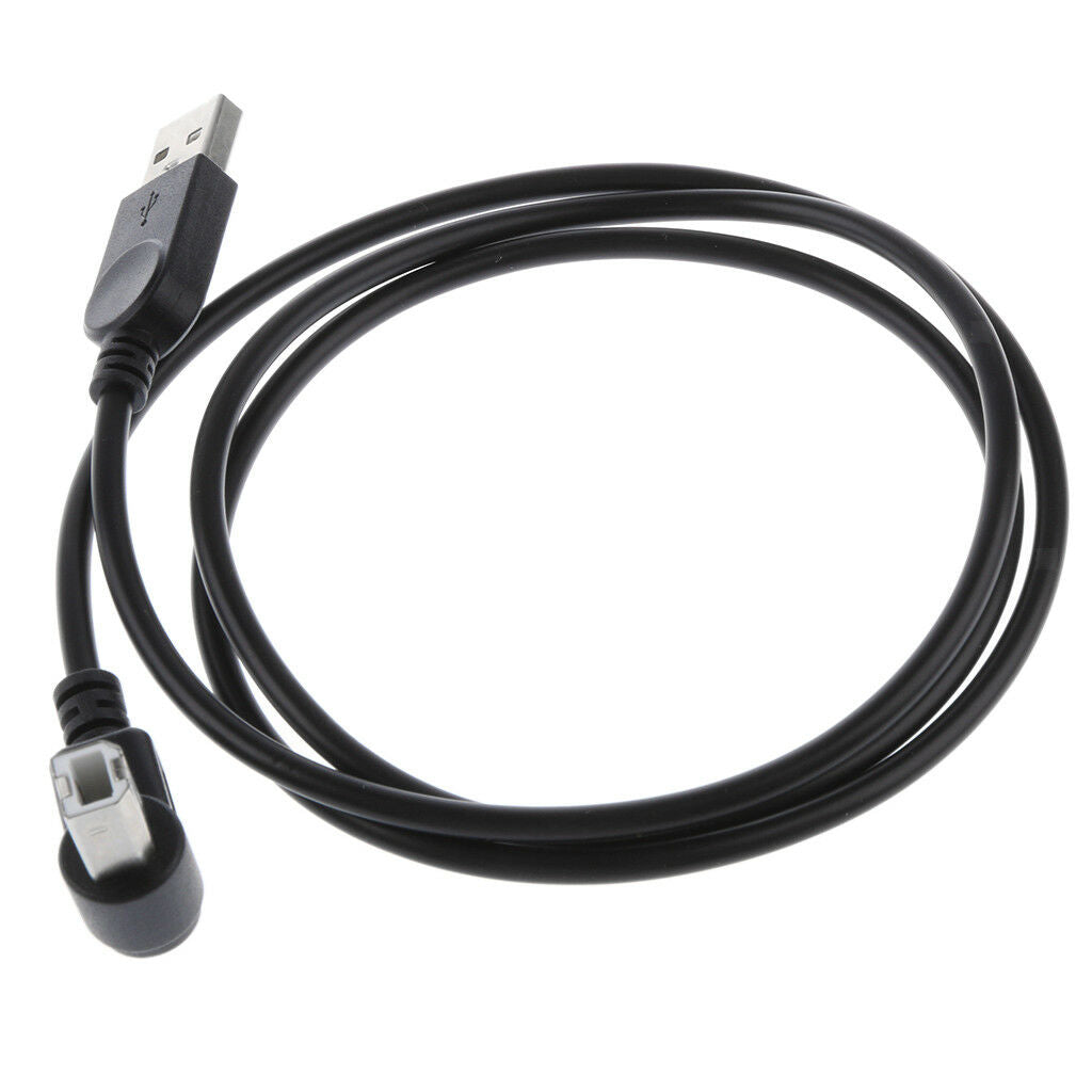 USB2.0 Male to Type B 90 Degree Angle Extension Adapter Cable Bend right