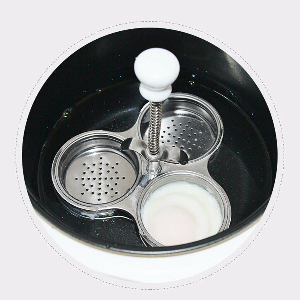 Kitchen Cookware Stainless Steel Egg Poaching Tray Poach Cup  Mould