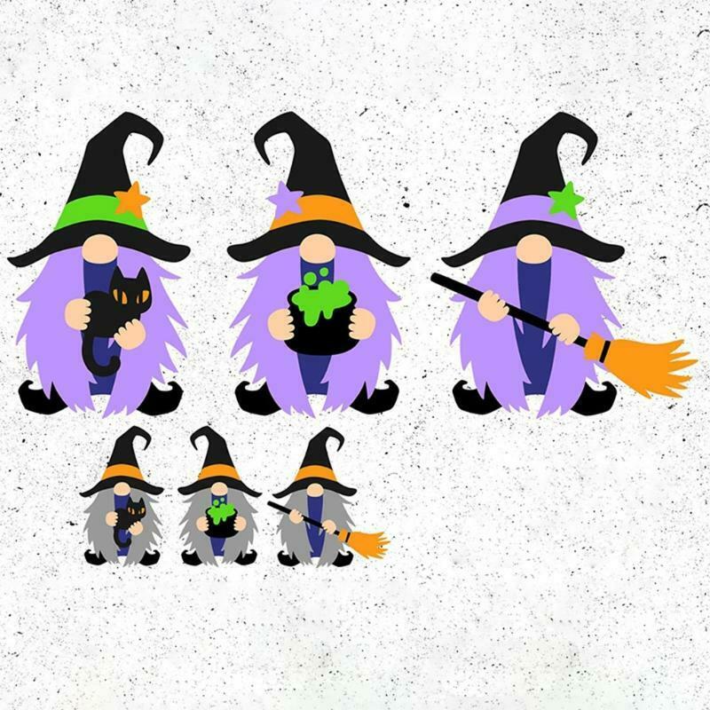 Halloween Gnome Witch Metal Cutting Dies Stencil DIY Scrapbook Album Paper Mold